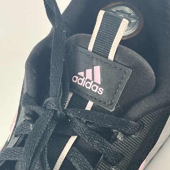 Adidas Cloudfoam Running Shoes Black Pink Stripes Size 7 - Picture 9 of 9